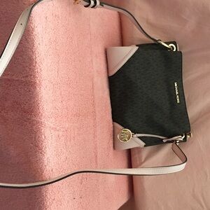 Michael Kors Black and Pink Crossbody Bag